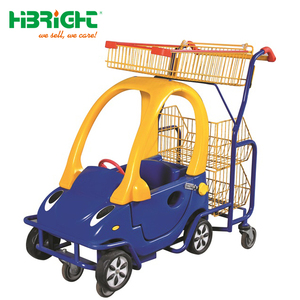 High Capacity Mesh Unfolding Zinc Powder Coated Customized Logo Durable Convenient Smooth <b>Mobility</b> Kids <b>Trolley</b> for Supermarket - Product Image 6