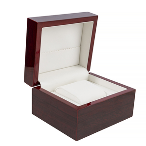 Cofanetto Singolo Grande con Venatura <span class=keywords><strong>Legno</strong></span> e Finitura Mogano Lucido per Orologio, Espositore con Scomparto Gioielli - Product Image 5