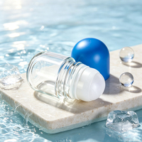 Flacons à bille en verre rechargeables de 50 ml, uniques et mignons, en forme de capsule, pour la fabrication de déodorants, d'huiles essentielles et de soins de la peau DIY