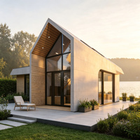 Villas modulaires préfabriquées en acier léger, capsules spatiales portables, maisons intégrées, camping, modèle GS Foshan