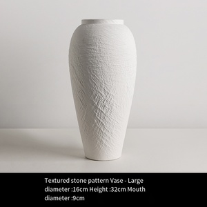 Vaso <span class=keywords><strong>con</strong></span> Motivo in Pietra Stile Wabi Sabi, Aspetto Raffinato, per Composizioni Floreali in Soggiorno, Decorazioni per Hotel - Product Image 4