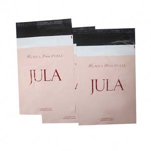 Free Sample Custom <b>Pink</b> Self Adhesive Mail Bag Recycled LDPE PE Express Postage Shipping Bag With Logo for Logistic - Product Image 4