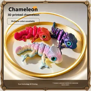 Joints mobiles <span class=keywords><strong>caméléon</strong></span> imprimés en 3D vente chaude ornement décoratif Animal congelé réaliste pour jouet pour enfants - Product Image 2