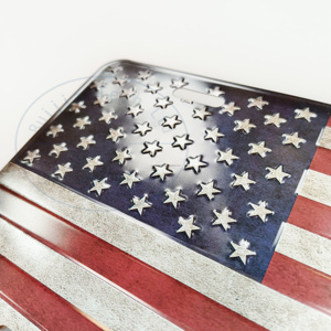 Plaques <span class=keywords><strong>d</strong></span>'<span class=keywords><strong>immatriculation</strong></span> de voiture en aluminium 3D embossées, style vintage, drapeau américain USA, pour la <span class=keywords><strong>d</strong></span>écoration des véhicules - Product Image 5