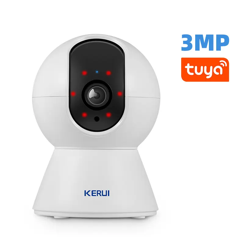 KERUI 3MP Tuya App WiFi IP Camera With Auto Tracking Indoor Mini Wireless Smart Home Security CCTV Surveillance Camera