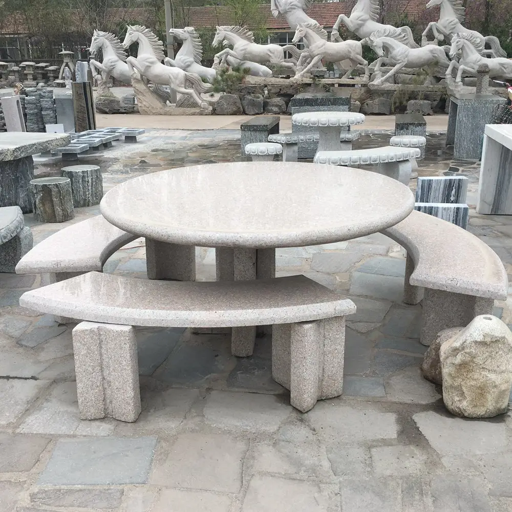 yellow Onyx art Granite jade grey white marble Stone out door Garden decoration table