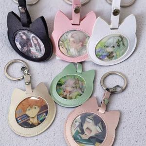 Personalized PU Leather 58mm Anime Badges Keychain Round Decorative Protective Case for Badges & Accessories - Product Image 6