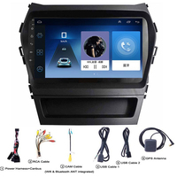Radio à écran tactile Android 9 pouces 2 Din pour Hyundai Santa Fe 3 2013 2014 2015 2016 2016 Frame Car Multimedia Player