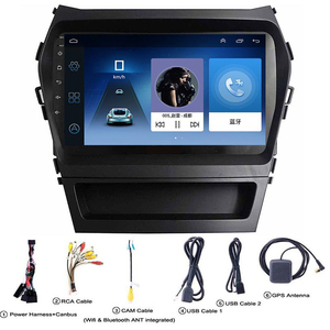 Xe <span class=keywords><strong>Android</strong></span> 9 inch màn hình cảm ứng đài phát thanh 2 DIN cho Hyundai Santa Fe 3 2013 2014 2015 2016 2016 khung xe đa phương tiện Máy nghe nhạc - Product Image 2