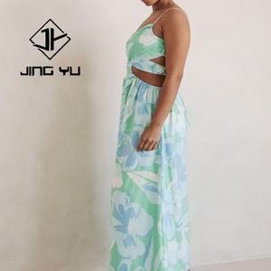 ชุดเดรสชายหาดฮาวายพิมพ์ลายตามสั่งคุณภาพสูงสำหรับฤดูร้อน ดีไซน์เว้าแบบลำลองสไตล์โบฮีเมียน - Product Image 4