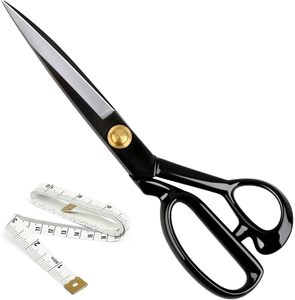 Ciseaux de couture en acier noir, ciseaux de tailleur anti-rouille professionnels pour la coupe de tissus - Product Image 1