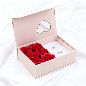 Caja de Regalo Magnética Premium Personalizada ISO9001, Caja Rígida de Cartón con Tapa Abatible, Caja de Papel Mate para Anillo de San Valentín - Product Image 3