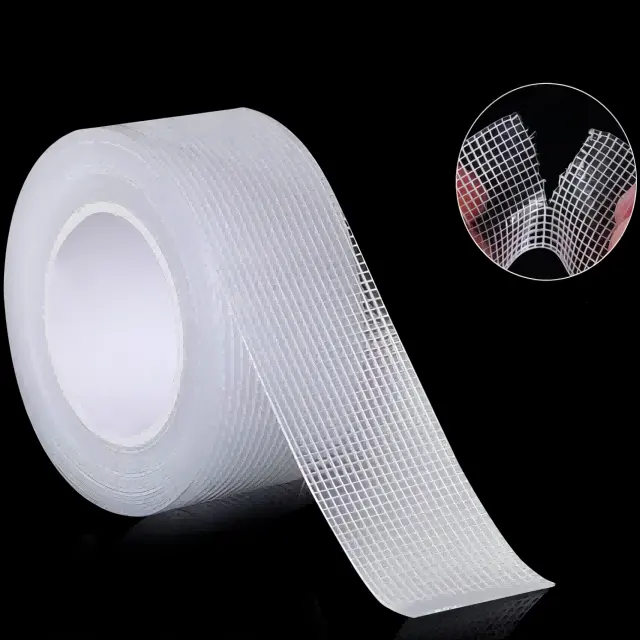 Waterproof Super Strong Printed Nano Silicone Clear Non Self Adhesive Tapes Roll Manufactures With Logo For Hair Extensions