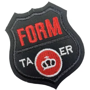 Factory Wholesale Iron on Design Custom 3D Name Logo Bulk Digitizing Services Embroidery Patches for Uniform