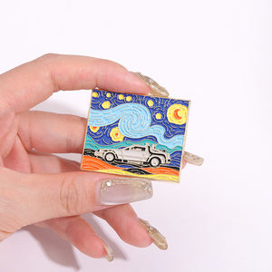 Pin Logam Lukisan Minyak Langit Malam Custom I Want to Believe Bros Kartun Grosir Pin Kerah Enamel Lucu - Product Image 4