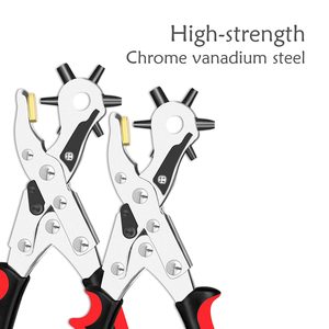 Poinçons de trou tournants Riveteuses <span class=keywords><strong>Pince</strong></span> de poinçon Puissance Oeillet tournant robuste pour cuir et ceintures Perforateur de trou de ceinture - Product Image 5