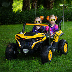 Coche de juguete eléctrico unisex <span class=keywords><strong>para</strong></span> niños, paseo <span class=keywords><strong>para</strong></span> bebés con función <span class=keywords><strong>montable</strong></span> <span class=keywords><strong>para</strong></span> niños de 5 a 7 años, plástico duradero alimentado por batería - Product Image 4