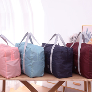 Travel Storage <b>Bag</b> Large Capacity Foldable Waterproof Rectangle Portable For Trip Navy Blue Wine Red Lake Blue Pink - Product Image 3