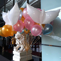 Ballon gonflable en aluminium pour décoration de mariage, couleur blanche, pour la saint-valentin