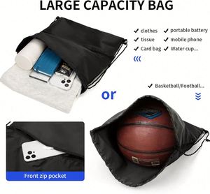 Large Capacity Lightweight Rope Bag Multifunctional Waterproof <b>Drawstring</b> <b>Backpack</b> Fitness Sports Bag - Product Image 6