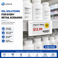 Etiquetas de Precio Digitales Inteligentes para Minoristas LEEKA ESL Manufacturer Premium de 2.66 Pulgadas con Batería de Larga Duración