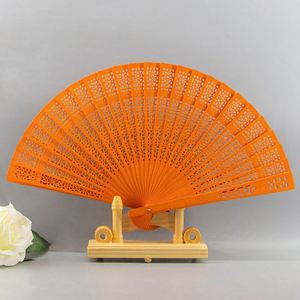 Abanico Plegable de Madera Portátil de 15 Colores, Modelo de Arte Folclórico Chino Personalizado, Decoraciones Pintadas para el Año Nuevo Chino, Souvenir - Product Image 1