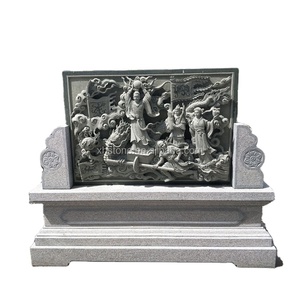 Tượng Chạm Khắc Bằng Đá Tự Nhiên Theo Yêu Cầu, Tượng Truyền Thống Trung Quốc Tượng Điêu Khắc Phật Treo Tường Tượng Tổ Tiên - Product Image 1