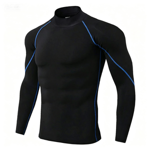 Compression T-shirt 180 Grams Knitted Formal <b>Long</b> <b>Sleeve</b> Quick Drying Basketball Running Training Clothes <b>Base</b> <b>Layer</b> Men GYM - Product Image 6