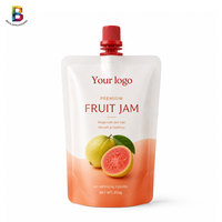 Pochette d'emballage personnalisée imprimée pour boissons, 120 ml, pour jus de fruits, boissons pour enfants, yaourt, avec bec verseur, format stand-up