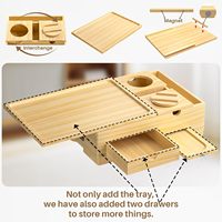 Bambus Seitens ofa Tisch Moderne Holzsofa Couch Geeignet für breites Sofa Handlauf Armlehne Tablett Handgriff für Wohnzimmer möbel
