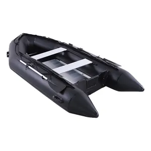 CE approved 3 m inflatable fishing rowing BOAT with high pressure PVC air tube and aluminum floor