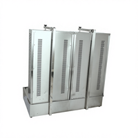 Mesin Pembuat Kebab Listrik FUQI EB-809-2 dari Baja Anti Karat, Pemanggang Döner Turki, Panggangan BBQ, Oven Rotisserie Shawarma 10.8kW