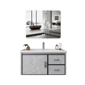 Set di Mobili Moderni <span class=keywords><strong>per</strong></span> <span class=keywords><strong>Bagno</strong></span> con Mobile Lavabo, Specchio a Parete e Armadietto Doccia - Product Image 6