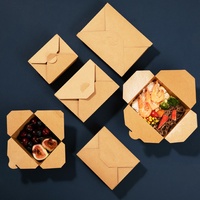 Boîtes à lunch jetables carrées personnalisées de qualité alimentaire pour emporter, emballage pour poulet frit, salade, nouilles frites, sushi, fruits