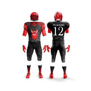 Uniforme de adulto de estilo profesional de camiseta de fútbol americano de dos tonos personalizado de alta calidad con mangas cortas y Diseño de equipo sublimado - Product Image 2