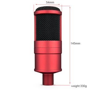 Condensador profesional grabación micrófono kit de R200X mini portátil rojo micrófono <span class=keywords><strong>con</strong></span> suspensión ajustable tijera <span class=keywords><strong>brazo</strong></span> de soporte - Product Image 6