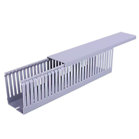 Goulotte de câblage flexible grise 40x60mm à canaux larges pour la distribution des conducteurs dans les projets de panneaux de ventilation de tunnels – Achetez une gaine de câblage à fentes