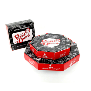 Cajas de cartón de papel para Pizza, <span class=keywords><strong>cono</strong></span> de Pentágono, rectángulo, Octágono, redondo, personalizado, papel Kraft, embalaje de alimentos corrugado, caja de cartón para Pizza - Product Image 2