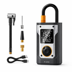 Inflador de Neumáticos Inalámbrico Portátil, Compresor de Aire Digital de 150 PSI, Bomba de Aire para Auto Recargable por USB-C de 20L/Min con Banco de Energía LED SOS - Product Image 1