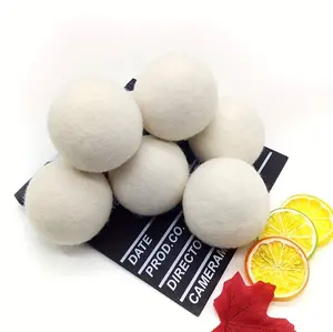 Vente en gros de boules de séchage de laine biologique de marque privée même boule de sèche-linge de moutons de Nouvelle-Zélande pour gagner du temps de séchage