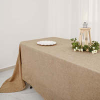 Nappe rectangulaire en polyester effet toile de jute 60x102 pour mariage, banquet, hôtel, événement, usage intensif, vente en gros