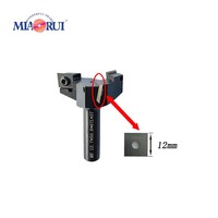 Miaorui 12.7*53*67L*3T Fraise de fraisage CNC pour le nettoyage des fonds et la sculpture sur bois, avec plaquettes en carbure remplaçables, pour le surfaçage des panneaux