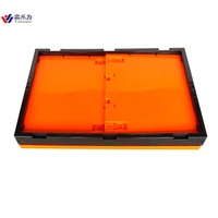 Conteneur pliable en plastique durable, bac de rangement escamotable, recyclable, empilable, pliable, à parois solides, pour l'industrie du bien-être écologique