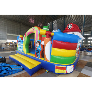 Château gonflable amusant pour enfants patte chien cavalier patrouille rebond château maison funcity avec toboggan - Product Image 6