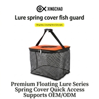 Panier de pêche flottant professionnel avec couvercle à ressort, filet de maintien pour leurres, grande flottabilité et corde de 5m