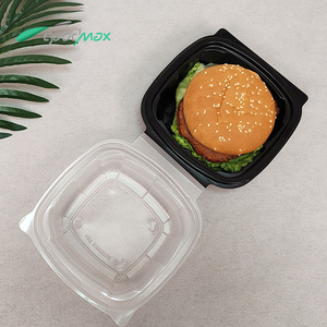 Recyclable PP En Plastique Restaurant Jetable À Emporter Gâteau <span class=keywords><strong>Hamburger</strong></span> À Clapet Conteneur D'emballage Alimentaire - Product Image 1