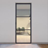 Elegantes puertas de vidrio de hierro y acero de metal de estilo francés Diseño exterior terminado con ventanas de vidrio de arco y características decorativas
