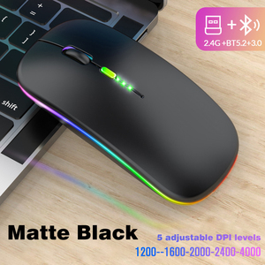 Nuovo <span class=keywords><strong>Mouse</strong></span> <span class=keywords><strong>Wireless</strong></span> <span class=keywords><strong>Bluetooth</strong></span> con Ricarica, Illuminazione e Modalità Duale Silenziosa, Vendita all'Ingrosso dalla Fabbrica - Product Image 1