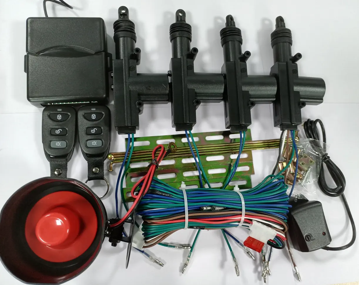 รีโมทคอนโทรลเซ็นทรัลล็อคประตูปลดล็อกระบบ4 Actuators ล็อคระบบเตือนภัยรถสำหรับรถยนต์