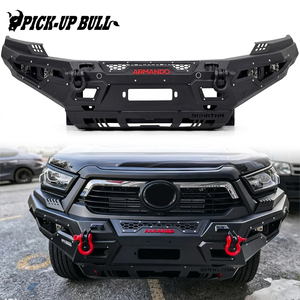 Nuevo Parachoques Delantero Reforzado de Acero <span class=keywords><strong>Armando</strong></span> para Hilux Revo Rocco 2016-2025 con Luces LED, Soporte para Cabrestante, Accesorios Todoterreno, Negro - Product Image 1